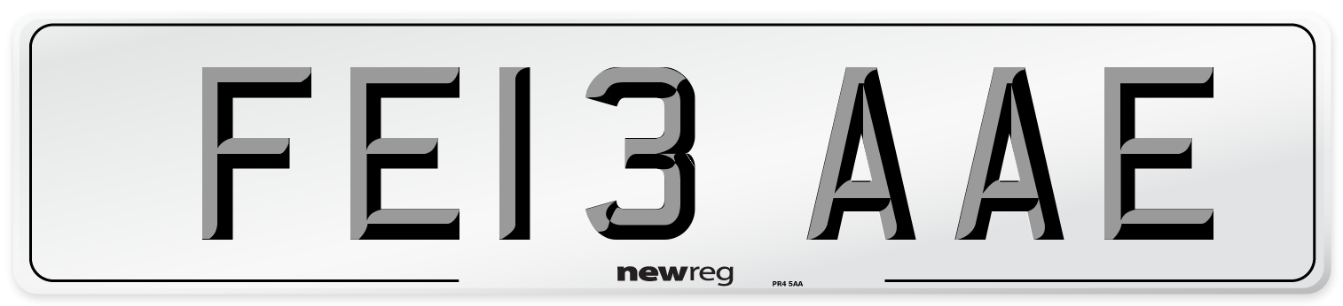 FE13 AAE Number Plate from New Reg